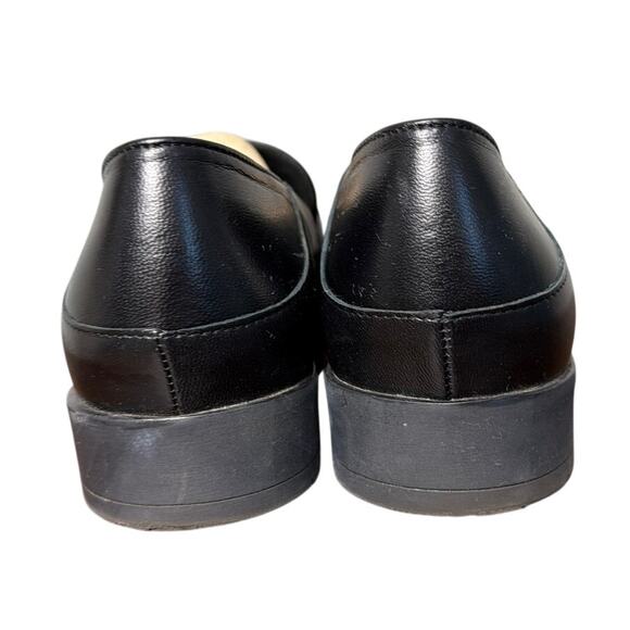 Calla Loafers Black Leather Gold Hardwear Made for Bunions 38.5 Made in Portugal - Picture 3 of 8